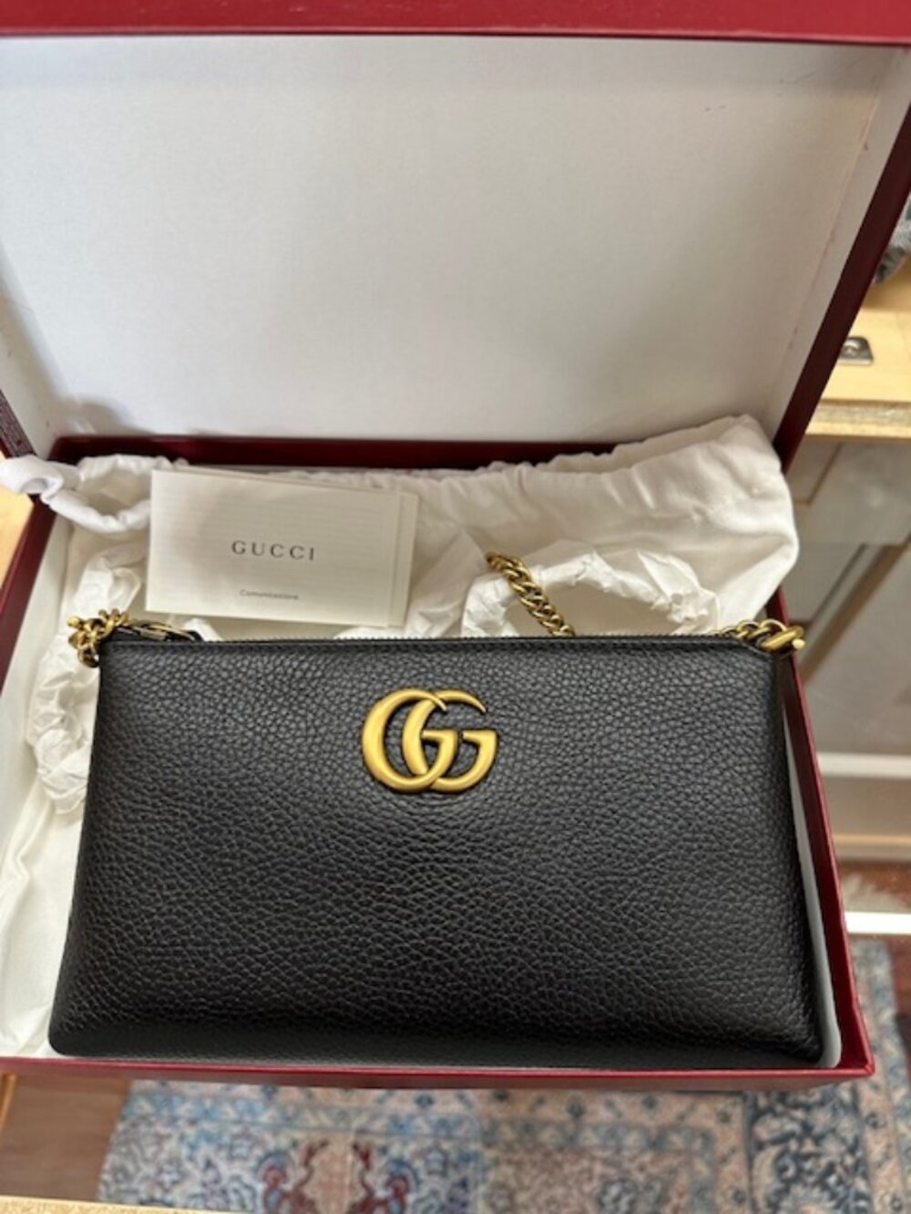 Gucci Double G Black Crossbody Bag